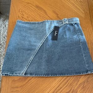 Lulu's Denim Wrap Mini Skirt